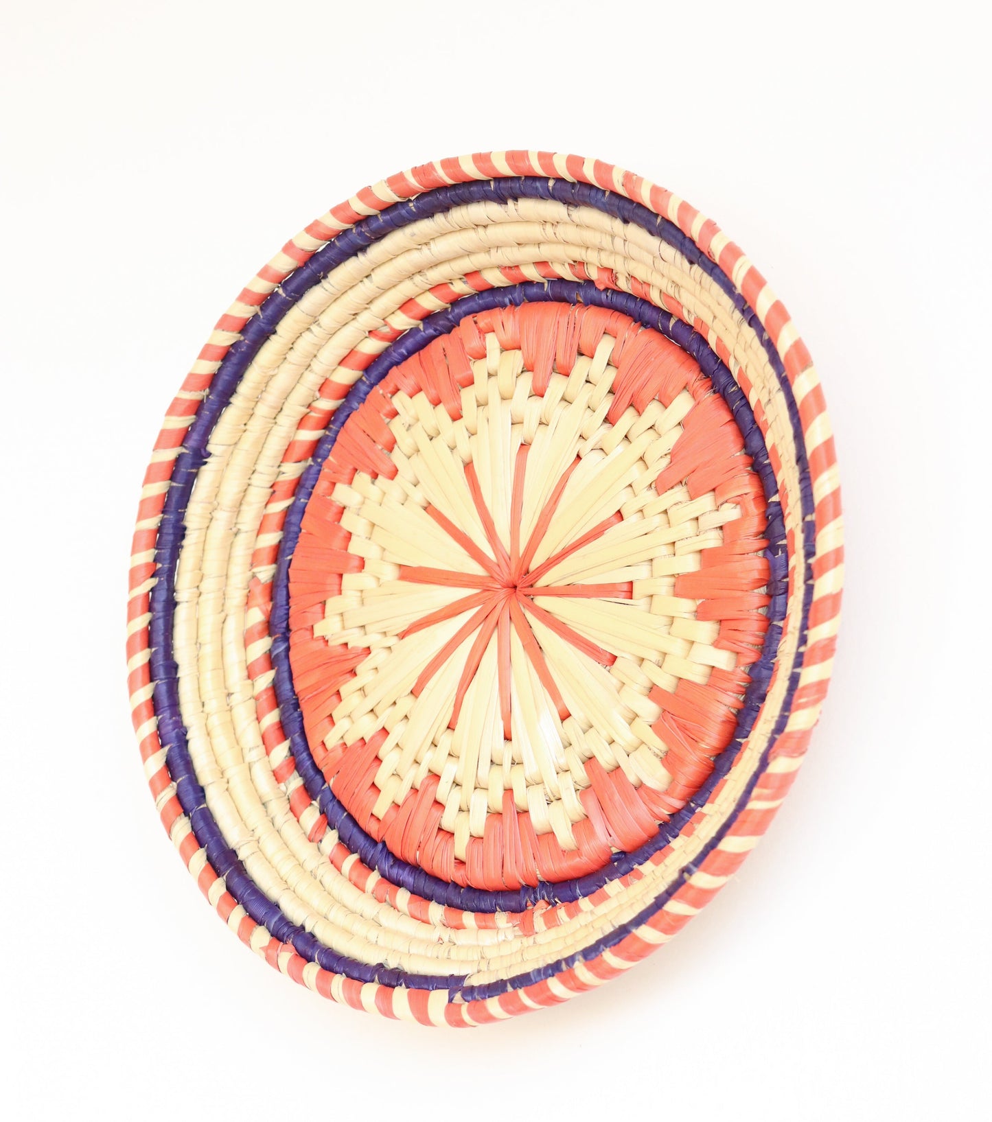 Decorative wall basket - Moonj grass basket - Wall basket for decor - Handwoven grass basket