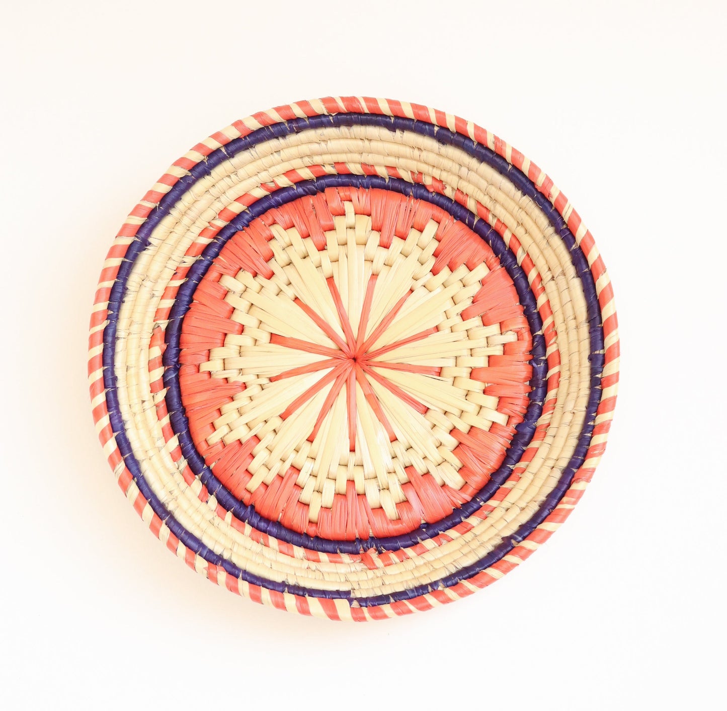 Decorative wall basket - Moonj grass basket - Wall basket for decor - Handwoven grass basket