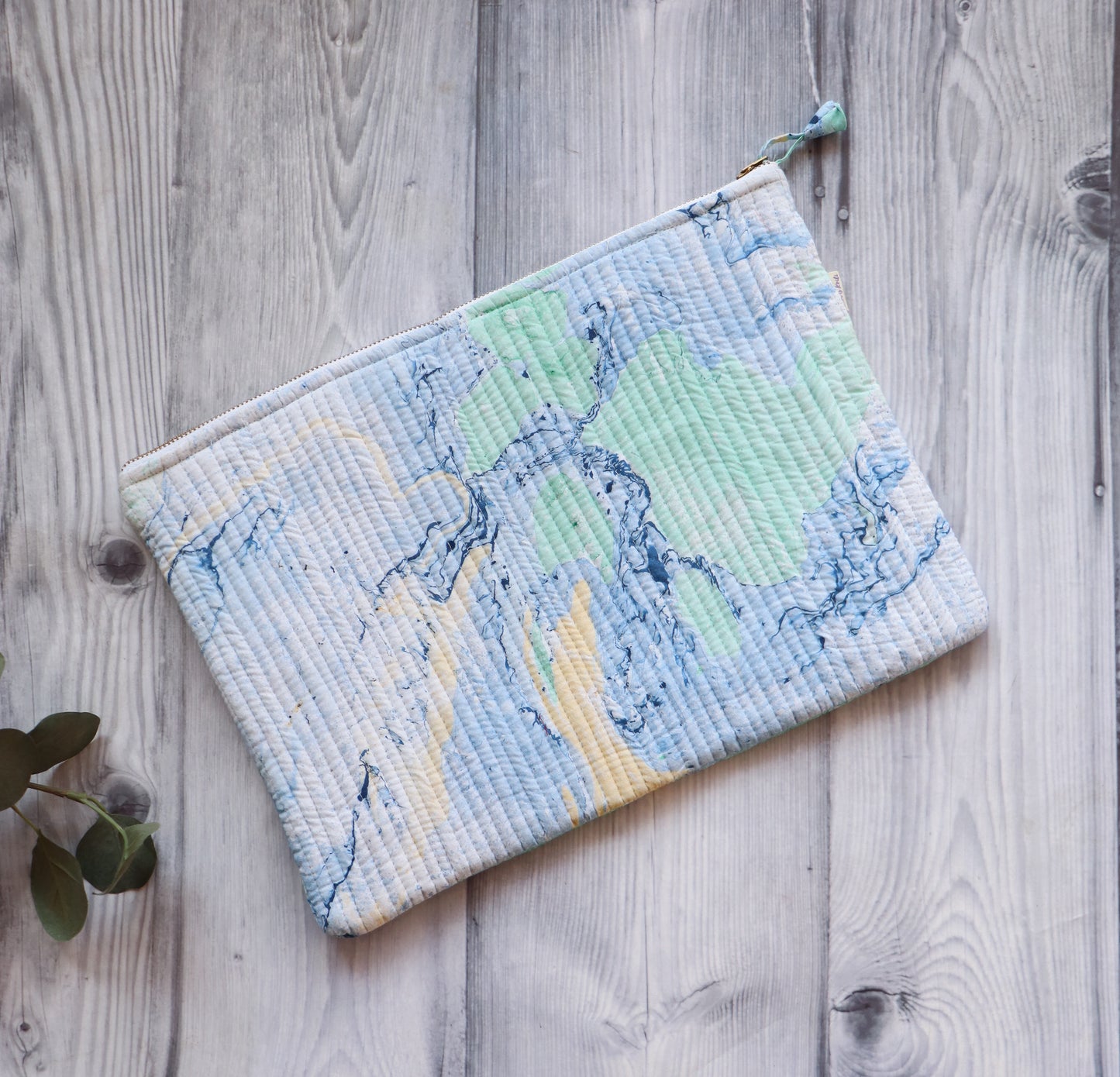 Block print Laptop sleeves - Laptop cover - Blue Marble - 13 inch, 14 inch & 15 inch