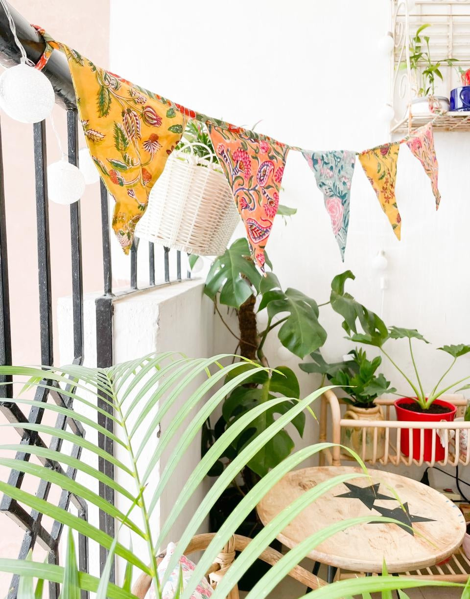 Colourful Fabric bunting - 60 inches