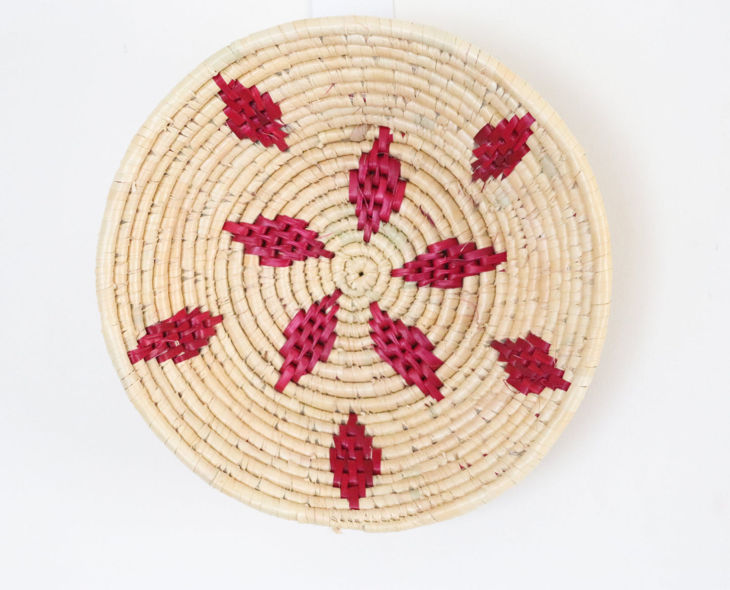 Decorative wall basket - Moonj grass basket - Wall basket for decor - Handwoven grass basket