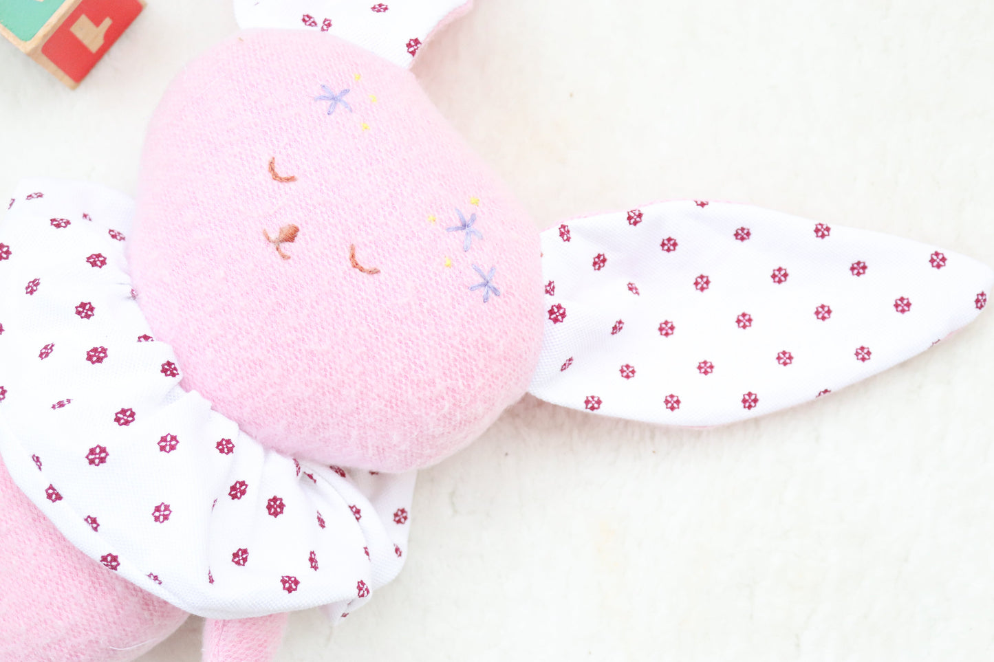Handmade dolls - Handmade Pink Bunny - Fabric dolls for kids - Handmade stuffed toy