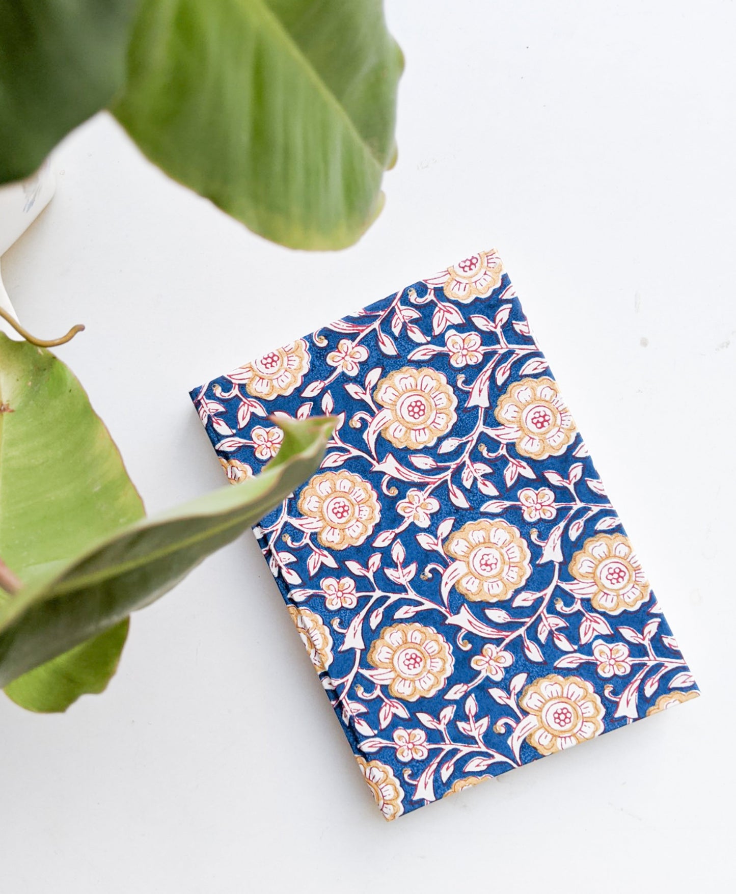 Block print paper notebook - Recycled paper Journal - 4 x 6 inches