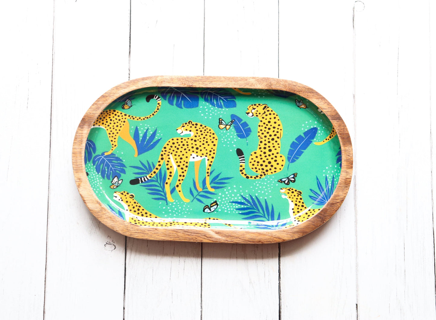 Wood trays - Mango wood printed trays - Enamel printed wood tray - Fierce