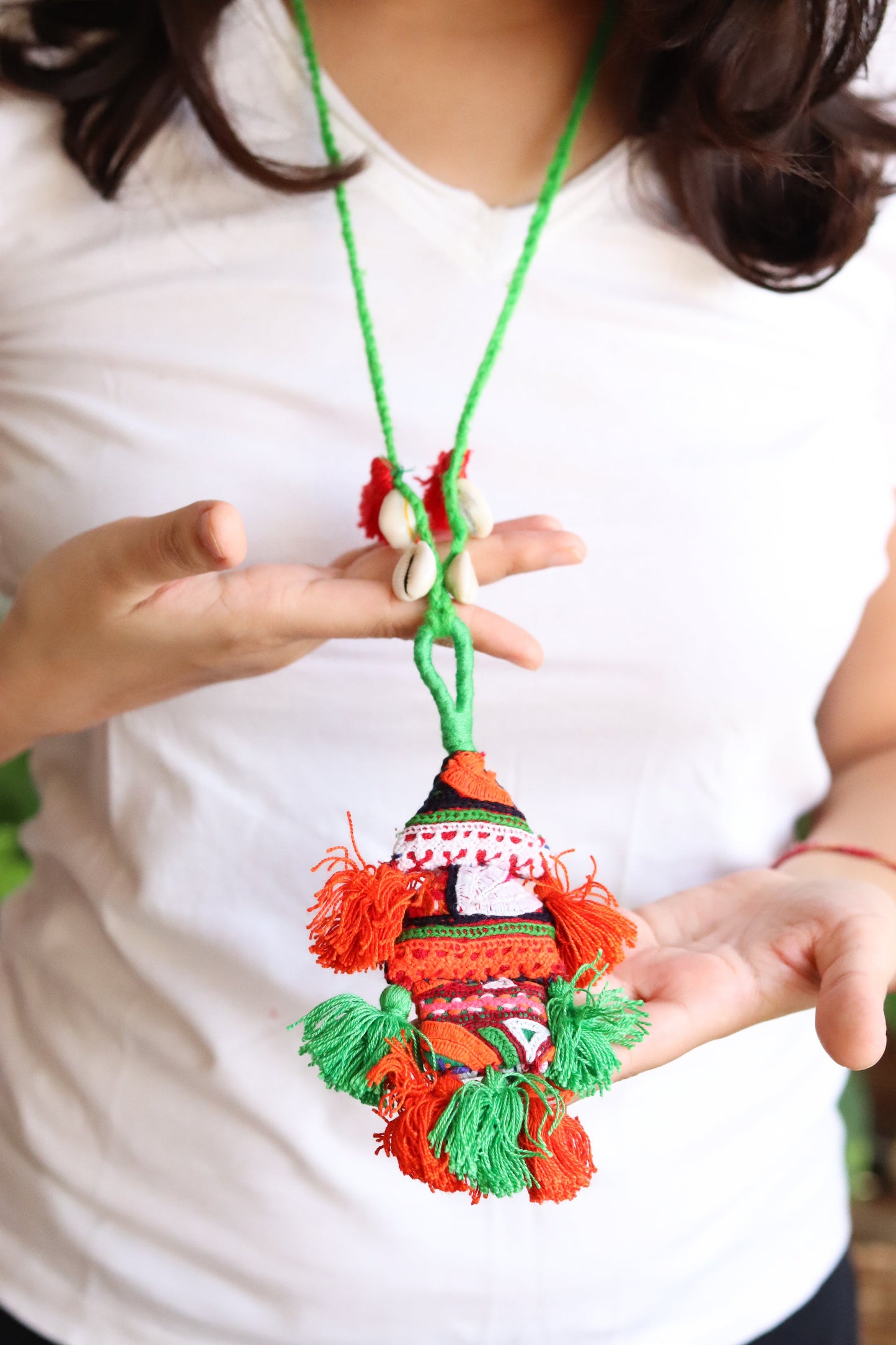 Boho necklace - Navratri jewelry - Kutch embroidered necklace