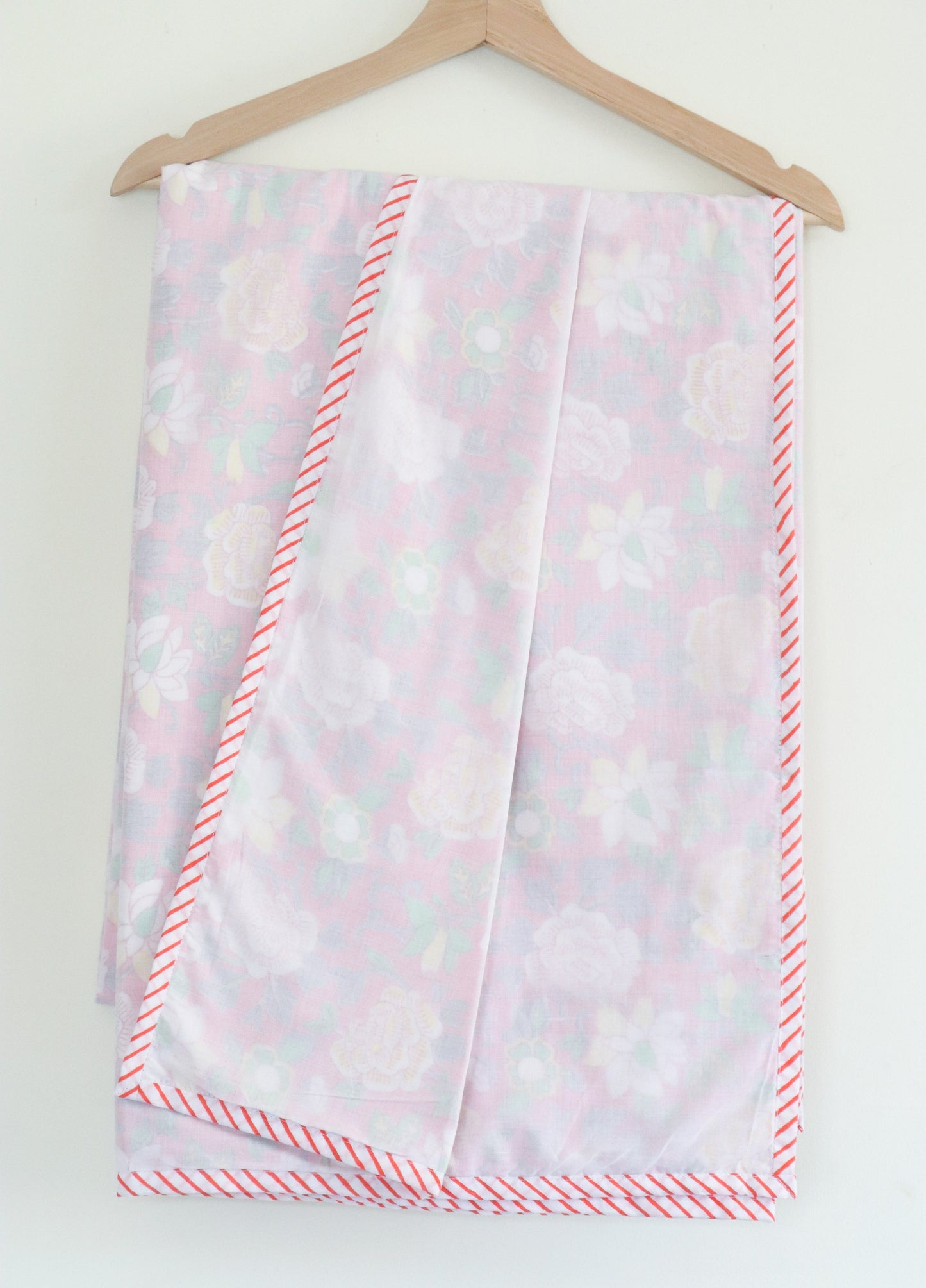 Single size AC Dohar - Block print cotton dohar - 60x90 inches - Mul Dohar blanket - three layers cotton fabric