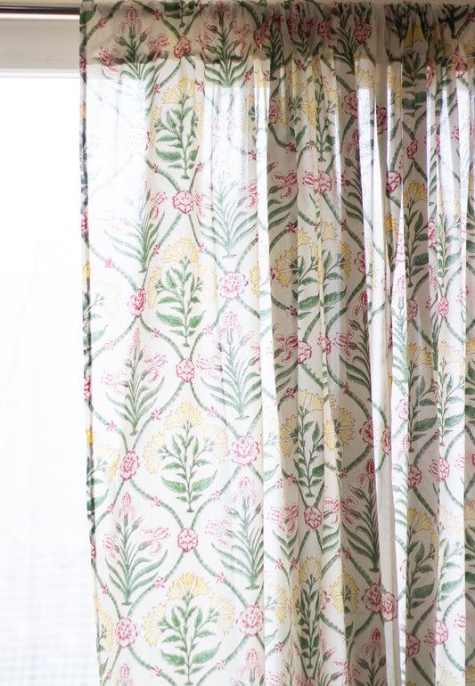 Sari inspired curtain - sheer curtains - Sold individually