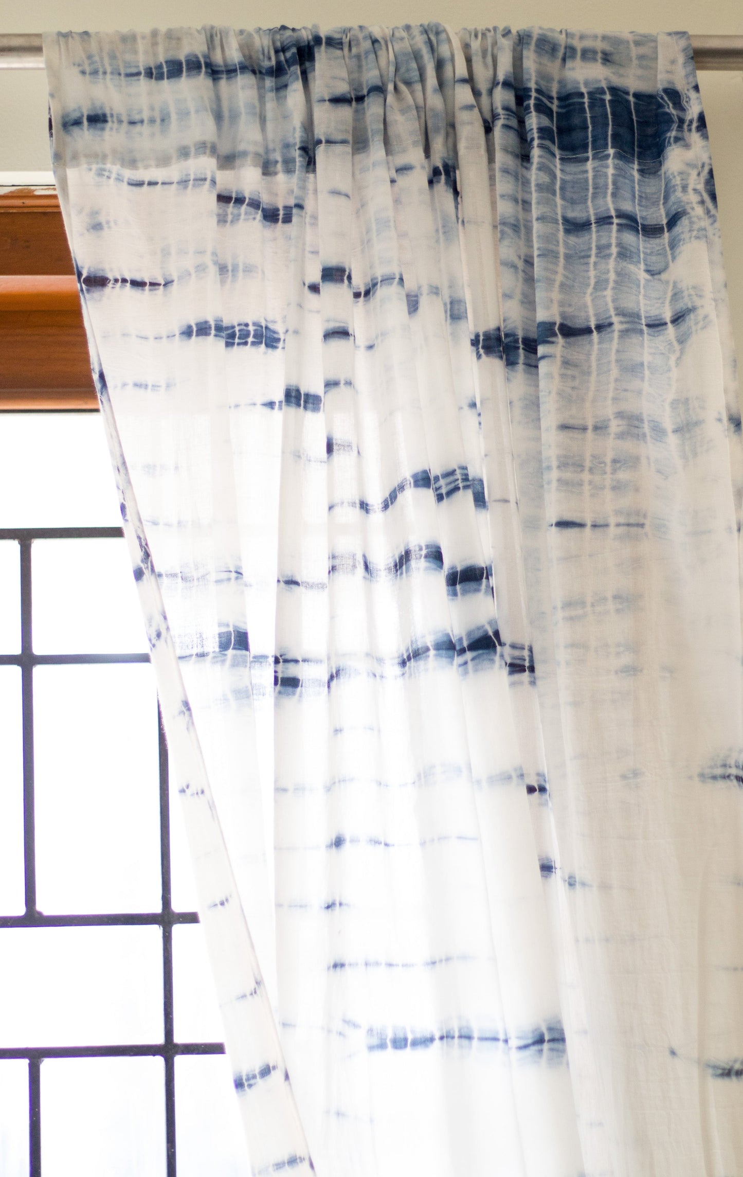 Shibori tie dye curtains - sheer curtains - Sold individually